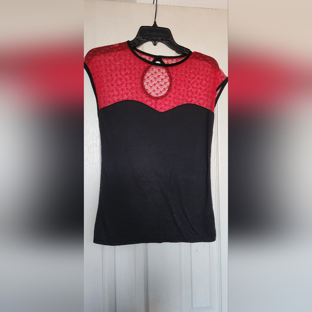 Steady brand heart top Size Large black/red